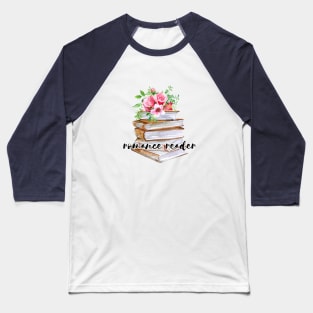 Romance Reader Bookstack Baseball T-Shirt